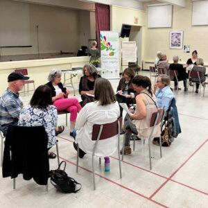 Community members engaging in discussion